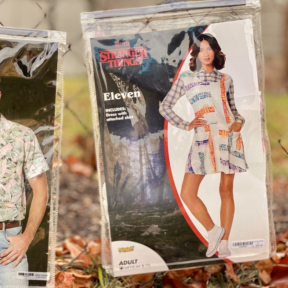 HALLOWEEN COSTUME WARN ONCE • STRANGER THINGS • eleven • DRESS • SIZE ADULT M